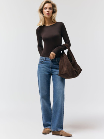 Боді жіночий THAILOR з довгим рукавом шоколадний модель 10048856 Боді жіночий THAILOR з довгим рукавом шоколадний модель 10048856 Фото