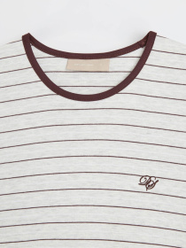 Футболка смугаста жіноча PILORA світло-сіра модель 10048883 Фото