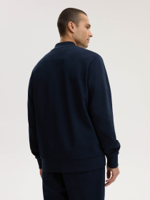 Толстовка мужская BASEBOMBER S на молнии темно-синяя модель 10049297 Фото