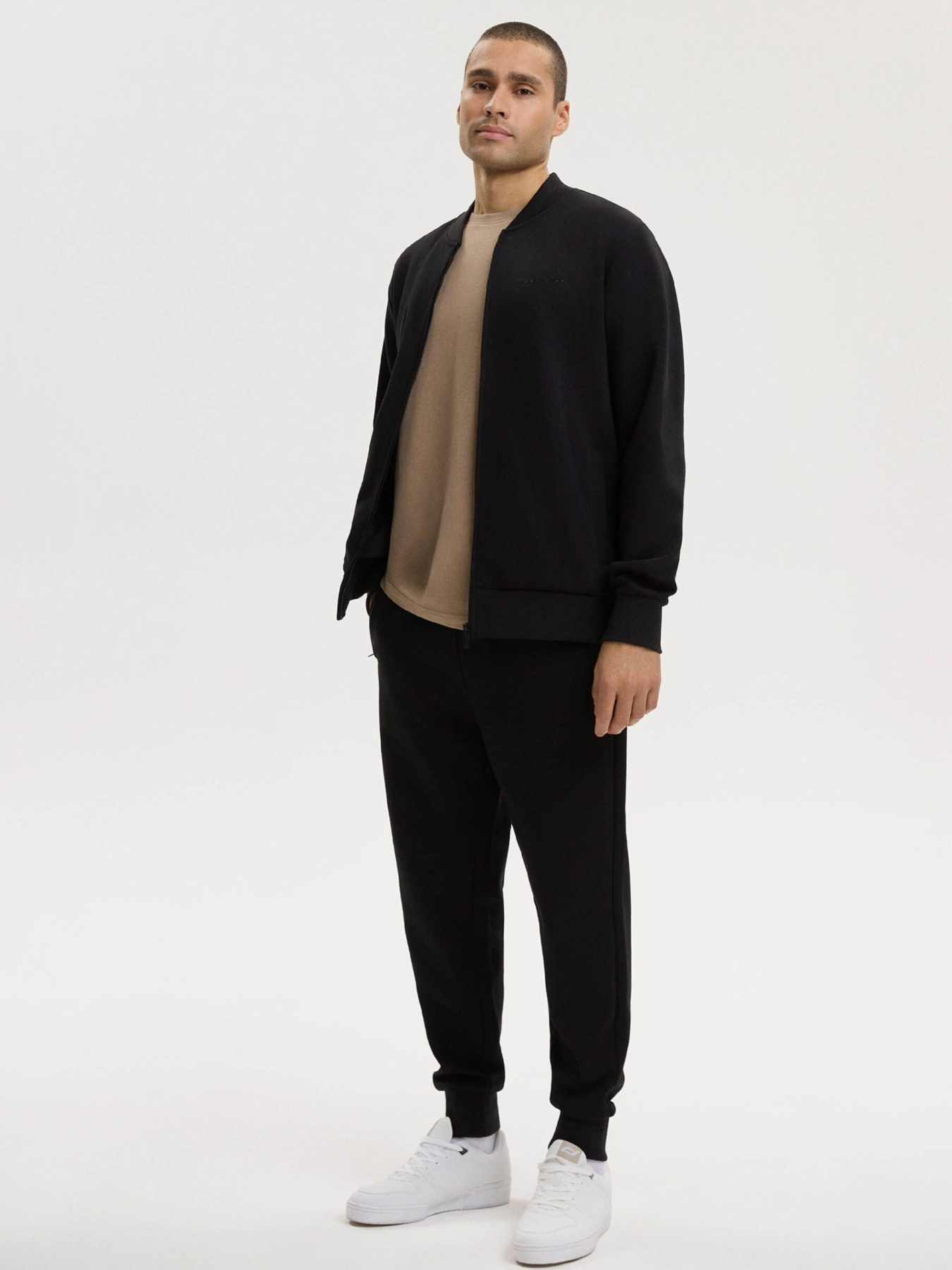 Толстовка мужская BASEBOMBER S на молнии чёрная модель 10049297 Фото