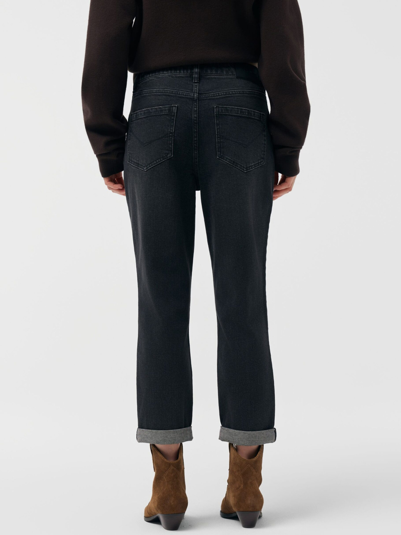 Джинсы узкие бойфренд женские WORDIS графит модель 10049383 Фото