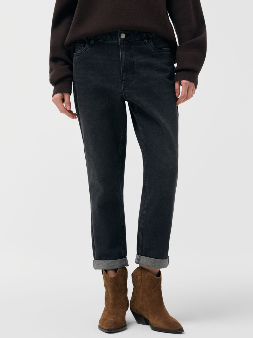 Джинсы узкие бойфренд женские WORDIS графит модель 10049383 Джинсы узкие бойфренд женские WORDIS графит модель 10049383 Фото