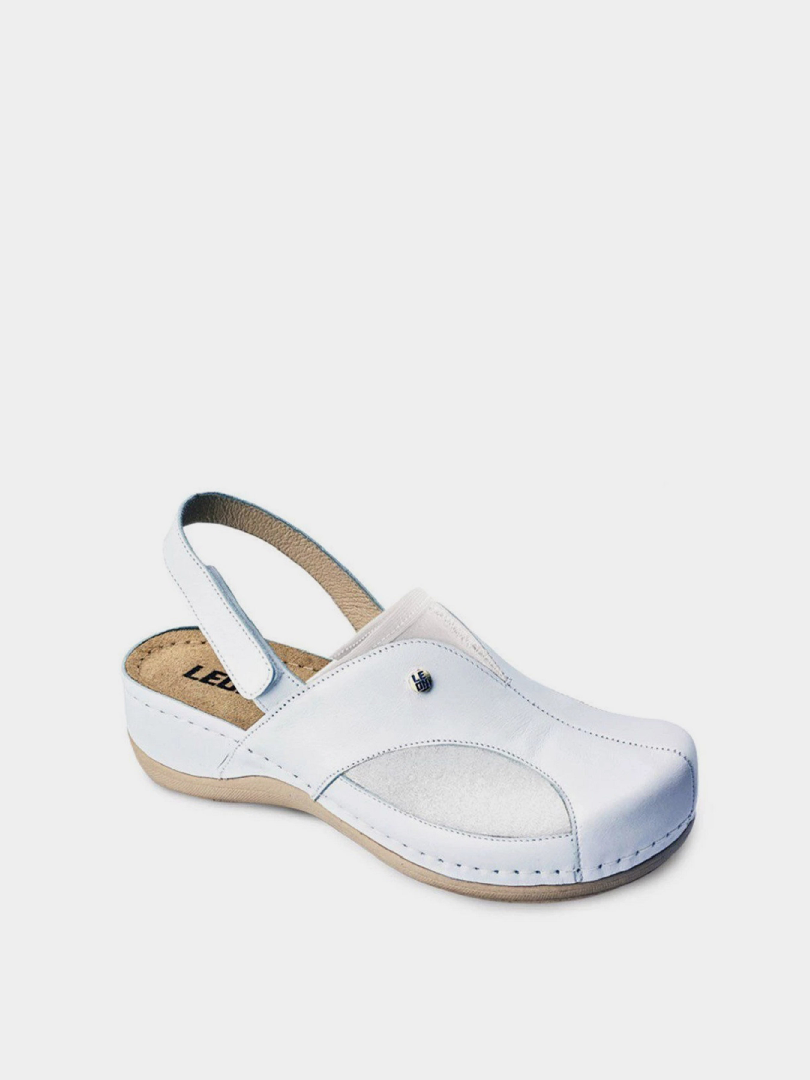 Шкіряне Жіноче Сабо Leon  (913-White) колір білий
