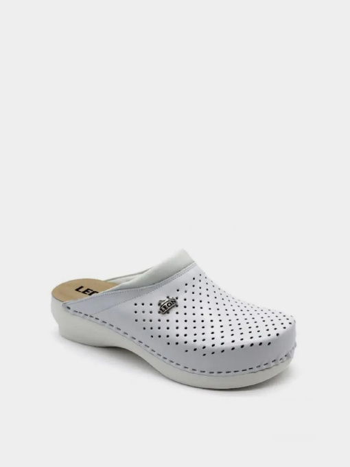 Сабо женские PU100 белые модель PU100-White Фото