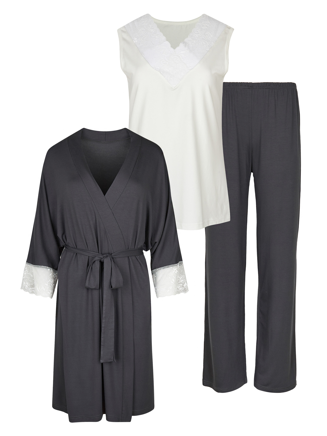 Комплект 3 од. (халат, футболка и штаны) модель F50003_25 Фото