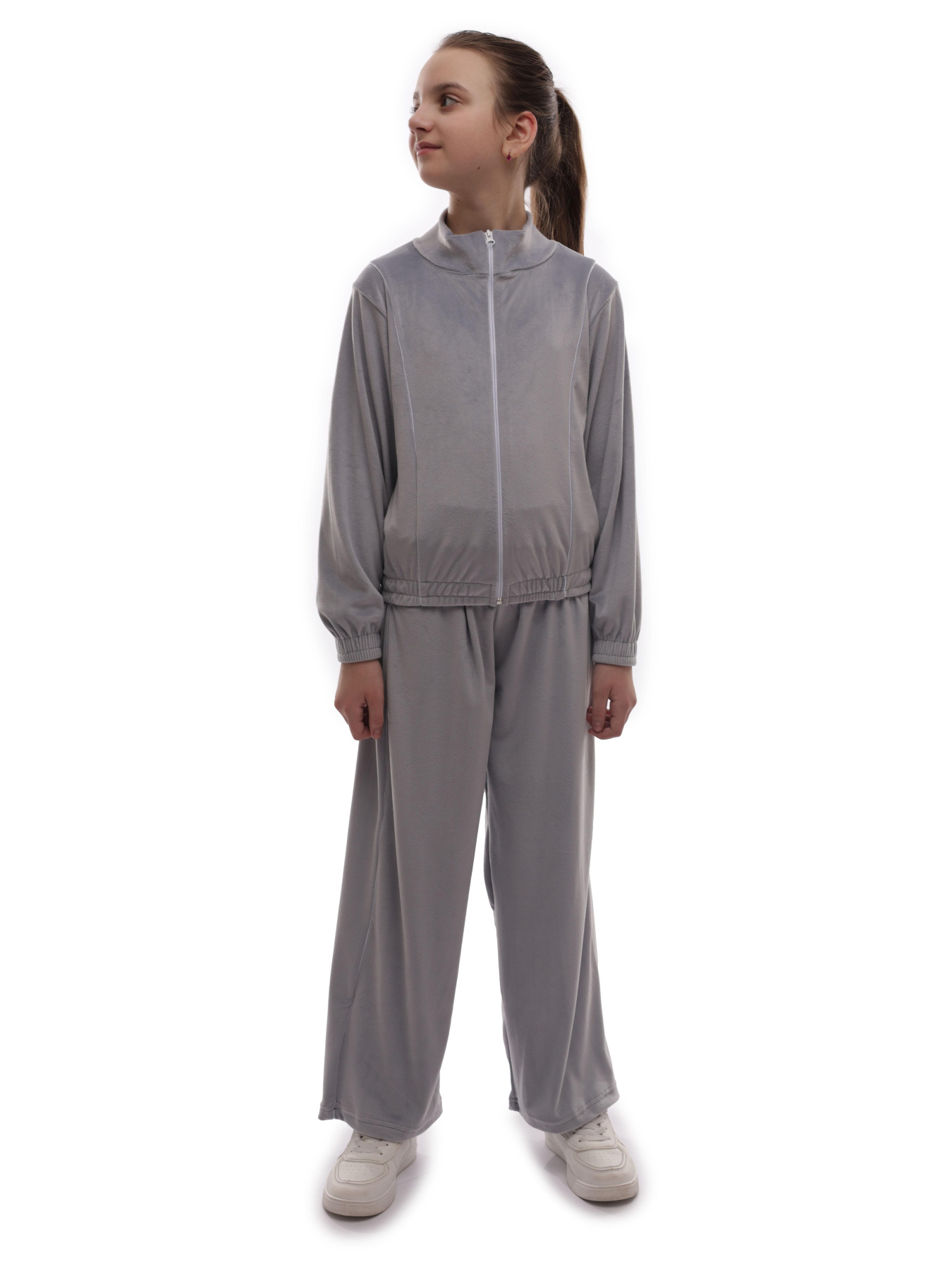 Костюм спортивний для дівчинки підлітка Сірий НАРЦИС модель 703616 Фото