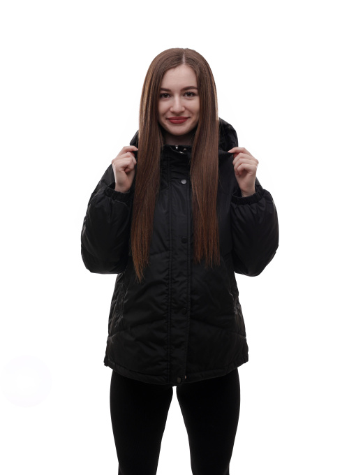 Куртка демисезонная женская Чёрный LUMO модель 699583 Куртка демисезонная женская Чёрный LUMO модель 699583 Фото