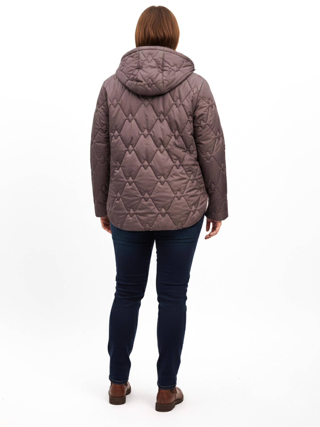 Куртка демисезонная женская Тёмно-коричневый LUMO модель 704309 Фото