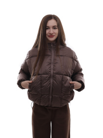 Куртка демисезонная женская Тёмно-коричневый STREAM модель 717042 Фото