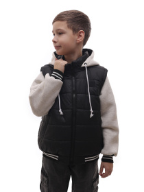 Куртка демісезонна для хлопчика підлітка Чорний LUMO модель 702711 Фото