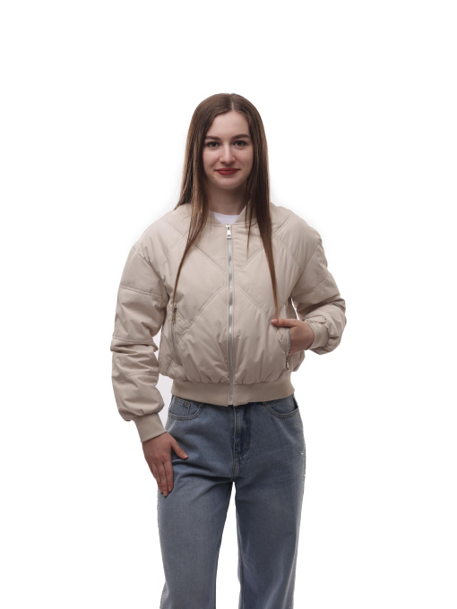 Куртка демисезонная женская Бежевый LUMO модель 701366 Куртка демисезонная женская Бежевый LUMO модель 701366 Фото
