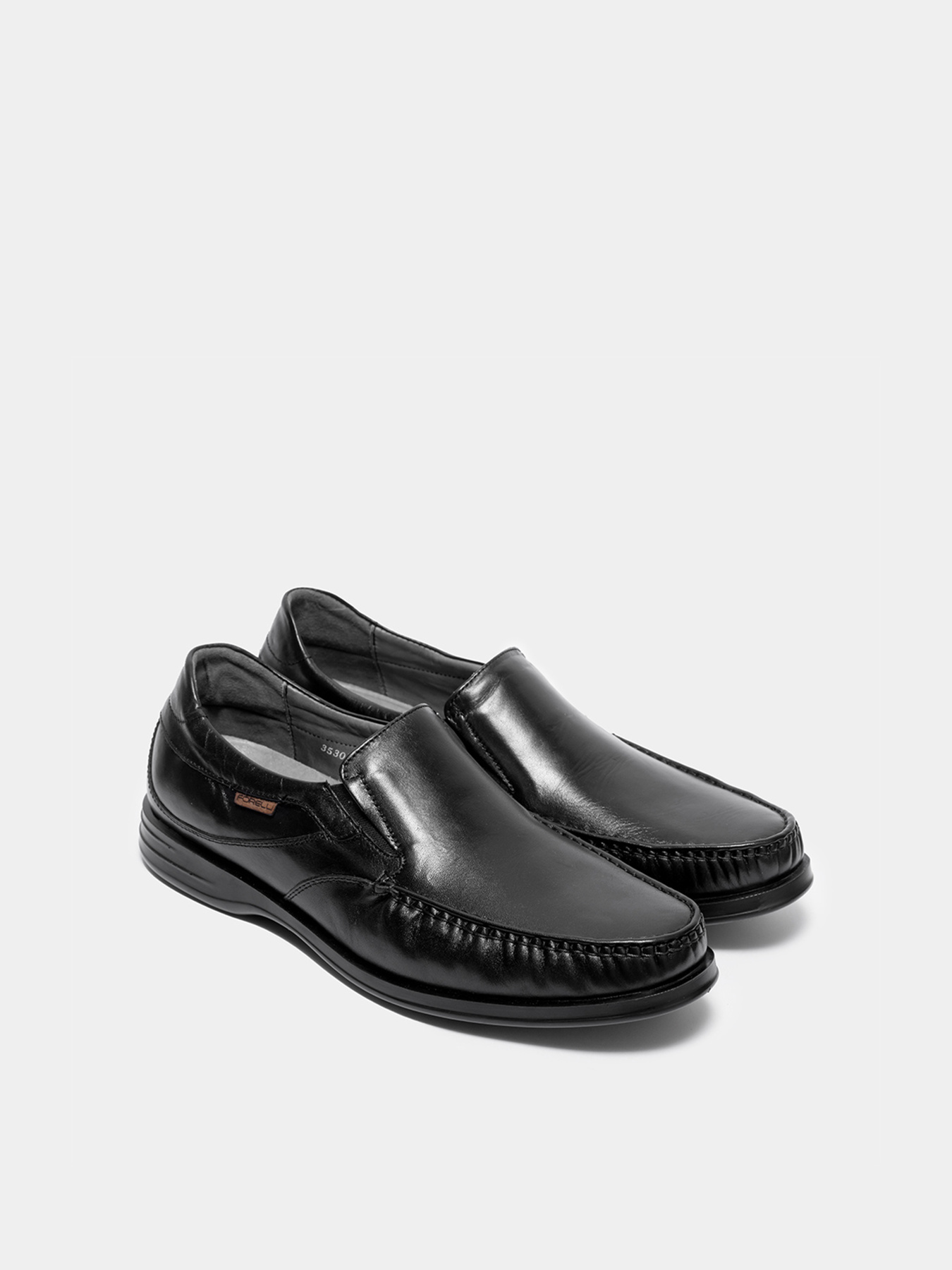 Мужские анатомические туфли Forelli 35301-G черные модель 35301-G-Black Фото