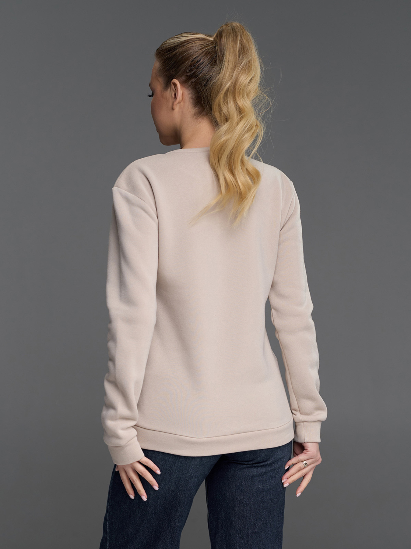 Світшот ISSA Plus модель 14892A_светло-бежевый Фото