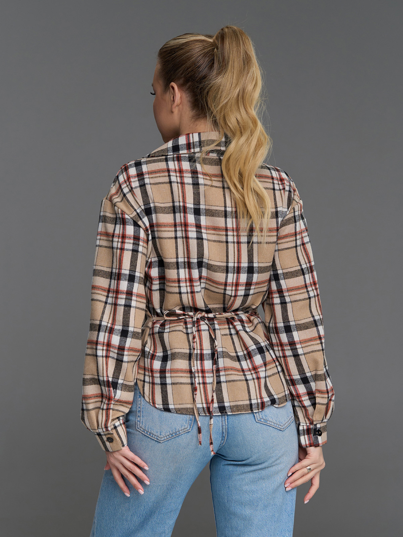 Рубашки модель 15507_бежевый Фото