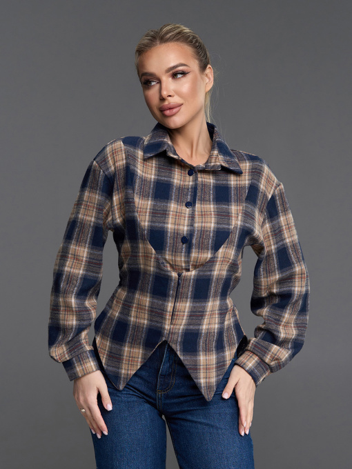 Рубашка повседневная ISSA Plus модель 15524_мультиколор Фото