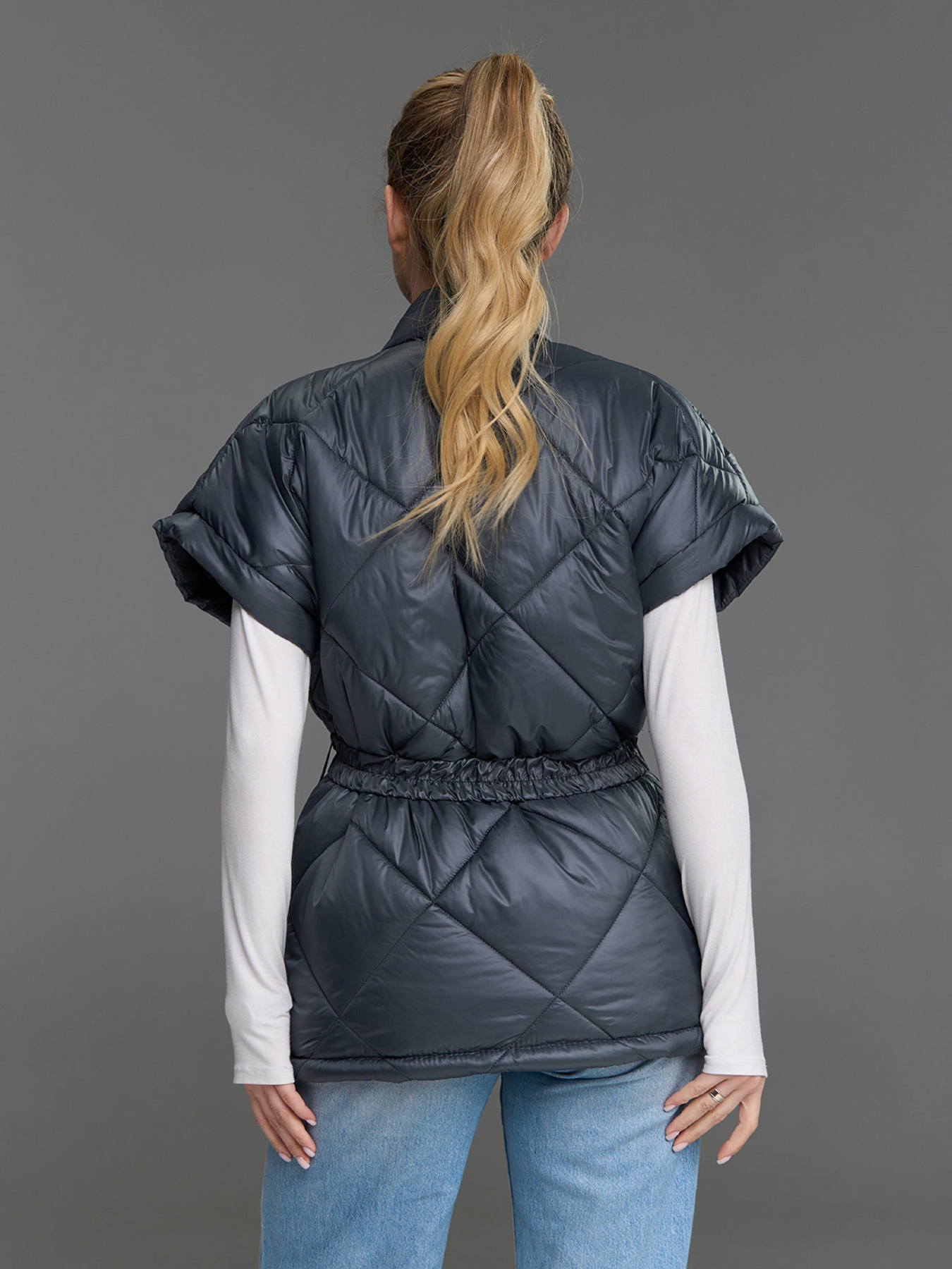 Утепленный жилет ISSA Plus модель SA-685_темно-серый Фото