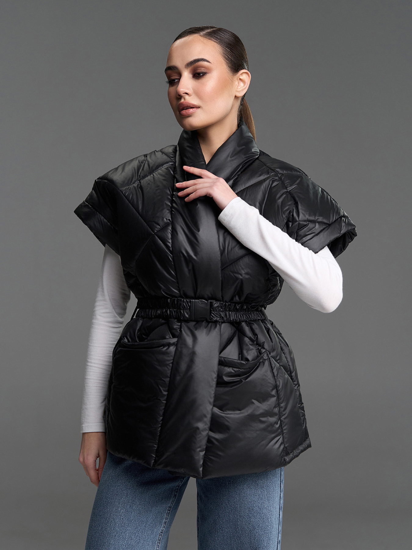 Жилетки модель SA-685_черный Фото