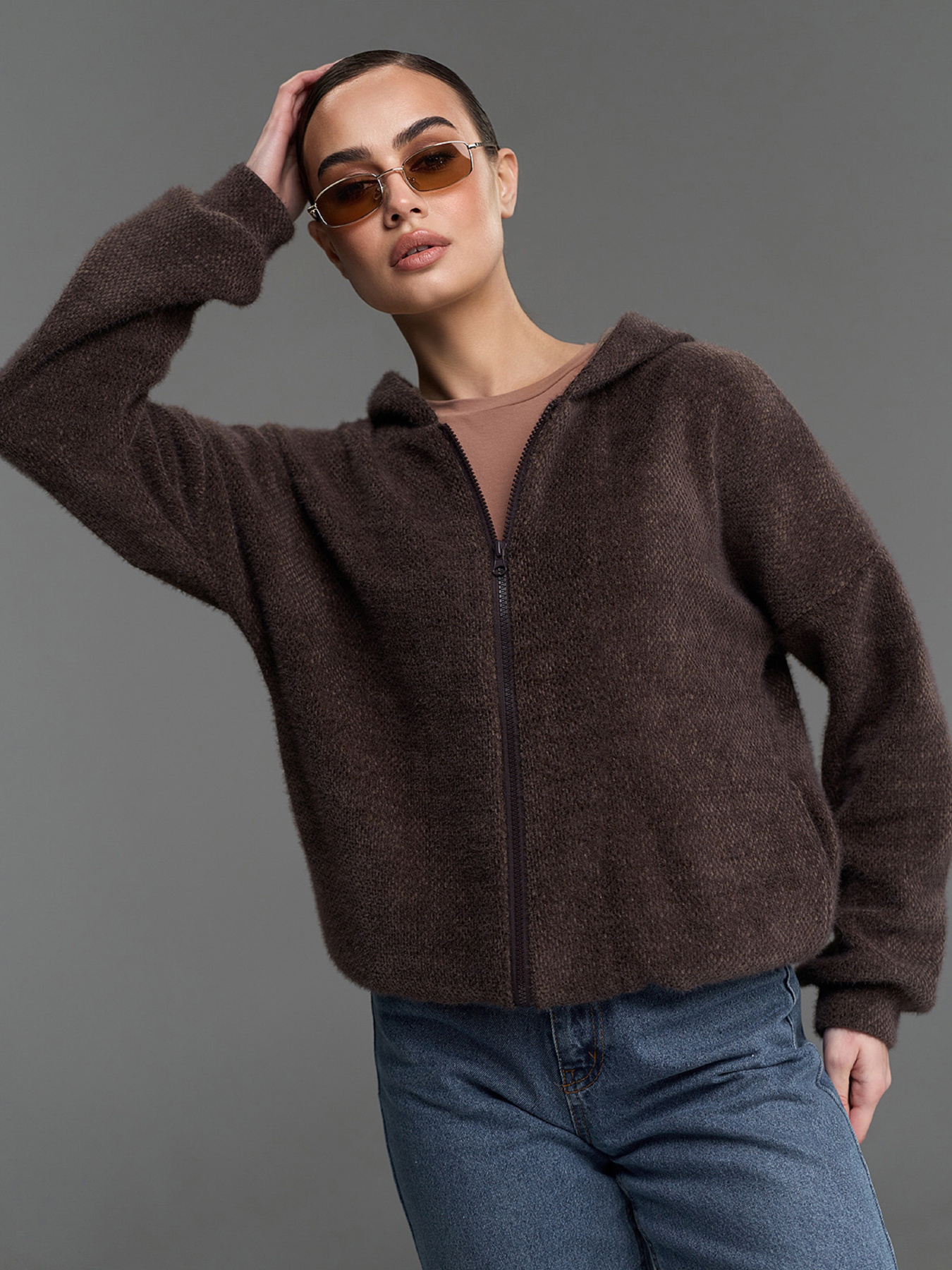 Худи ISSA Plus модель SA-701_темно-коричневый Фото