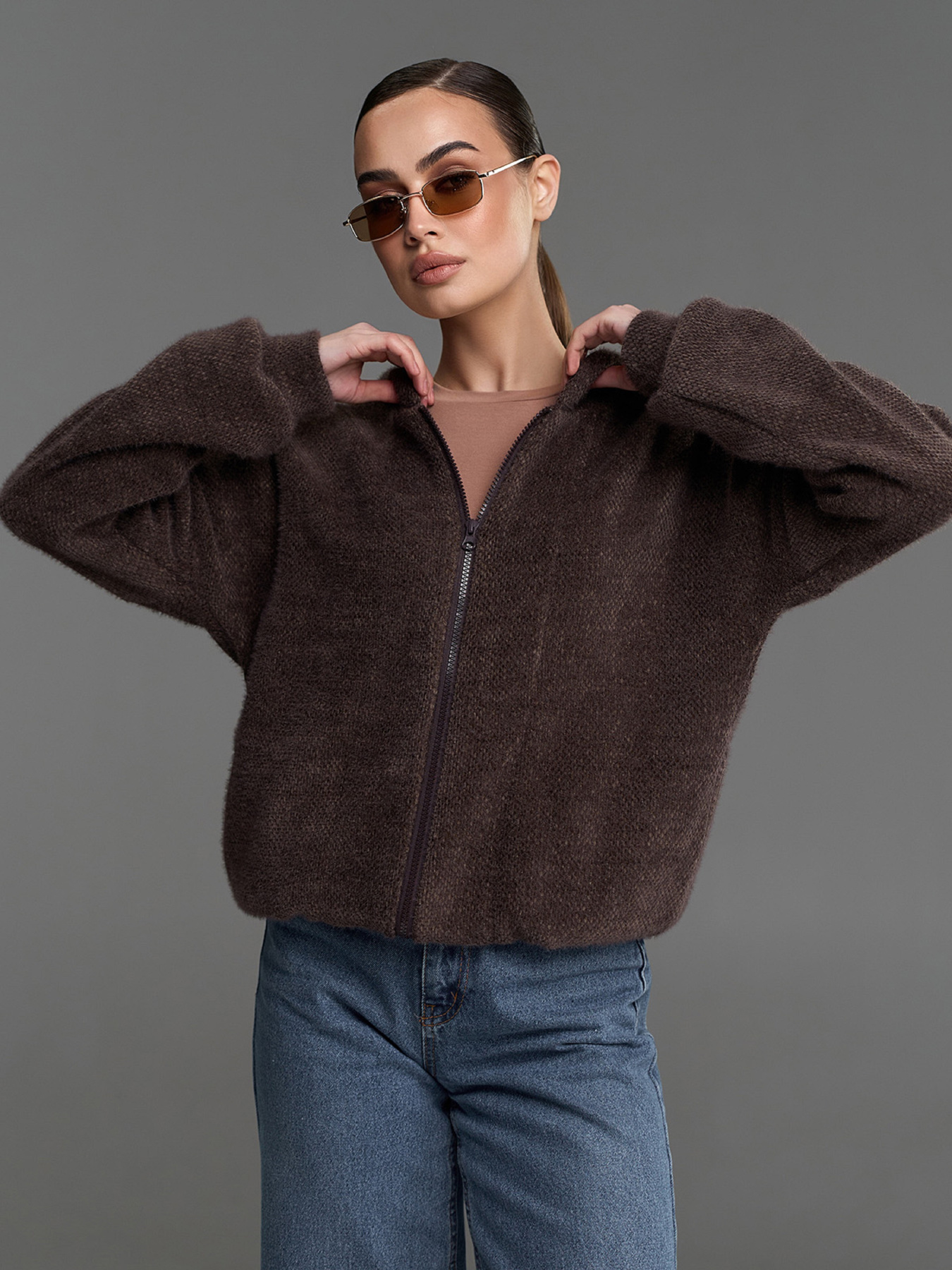 Худи ISSA Plus модель SA-701_темно-коричневый Фото