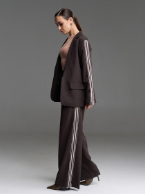 Повсякденний костюм ISSA Plus модель SA-659A_темно-коричневый Фото