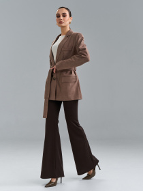 Піджаки модель SA-695_темно-бежевый Піджаки модель SA-695_темно-бежевый Фото