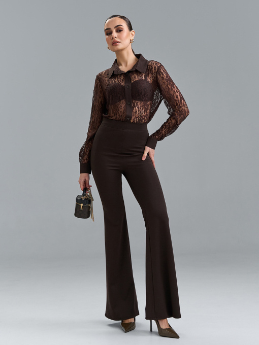 Жіночі брюки модель 14301A_темно-коричневый Фото
