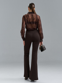 Повседневные штаны ISSA Plus модель 14301A_темно-коричневый Повседневные штаны ISSA Plus модель 14301A_темно-коричневый Фото