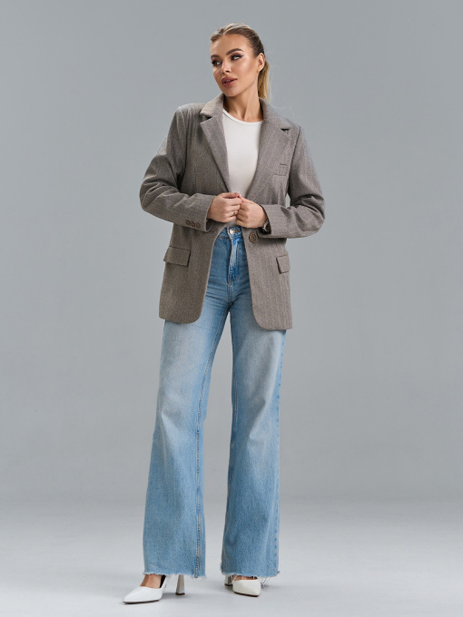 Пиджаки модель 15514_серый Пиджаки модель 15514_серый Фото