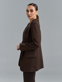 Піджак ISSA Plus модель 15514_темно-коричневый Піджак ISSA Plus модель 15514_темно-коричневый Фото