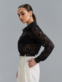 Сорочка повсякденна ISSA Plus модель 15517_черный Фото