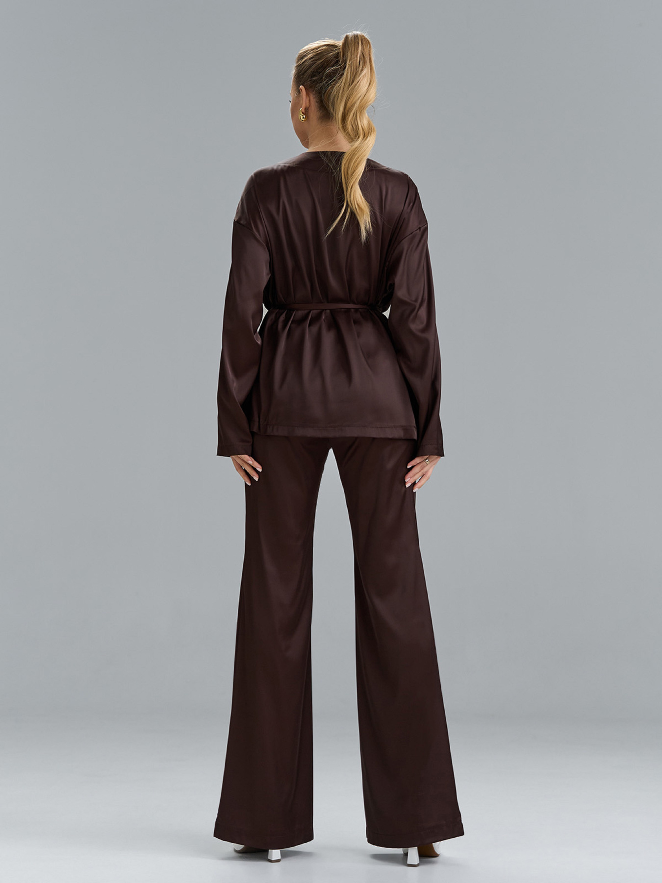 Повседневный костюм ISSA Plus модель 15519_темно-коричневый Фото