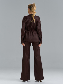 Повседневный костюм ISSA Plus модель 15519_темно-коричневый Фото
