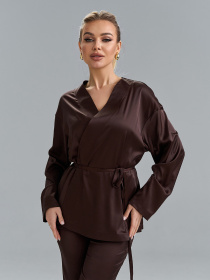 Повседневный костюм ISSA Plus модель 15519_темно-коричневый Фото