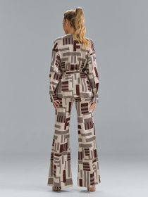 Повседневный костюм ISSA Plus модель 15520_коричневый Фото