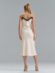 Платье миди ISSA Plus модель 15522_светло-бежевый Платье миди ISSA Plus модель 15522_светло-бежевый Фото