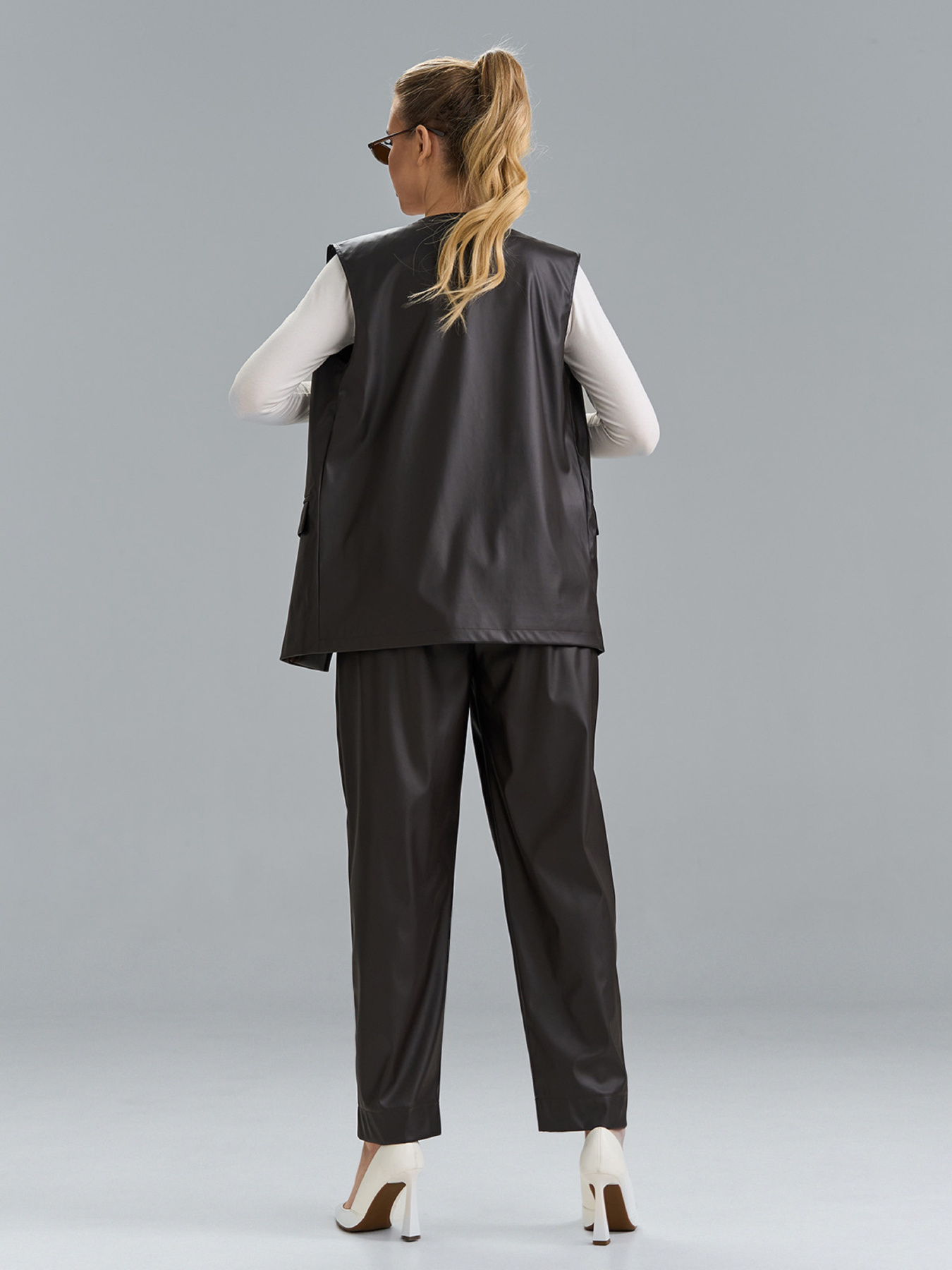 Повсякденний костюм ISSA Plus модель 15525_темно-коричневый Фото