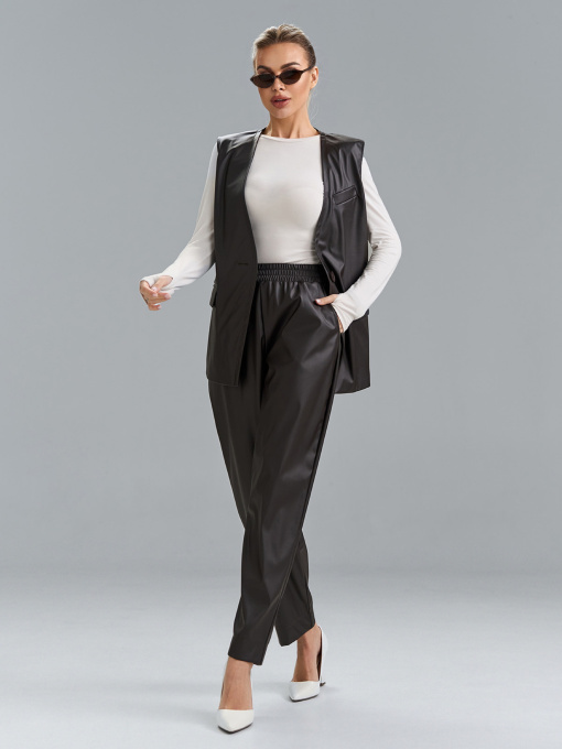 Повседневный костюм ISSA Plus модель 15525_темно-коричневый Фото