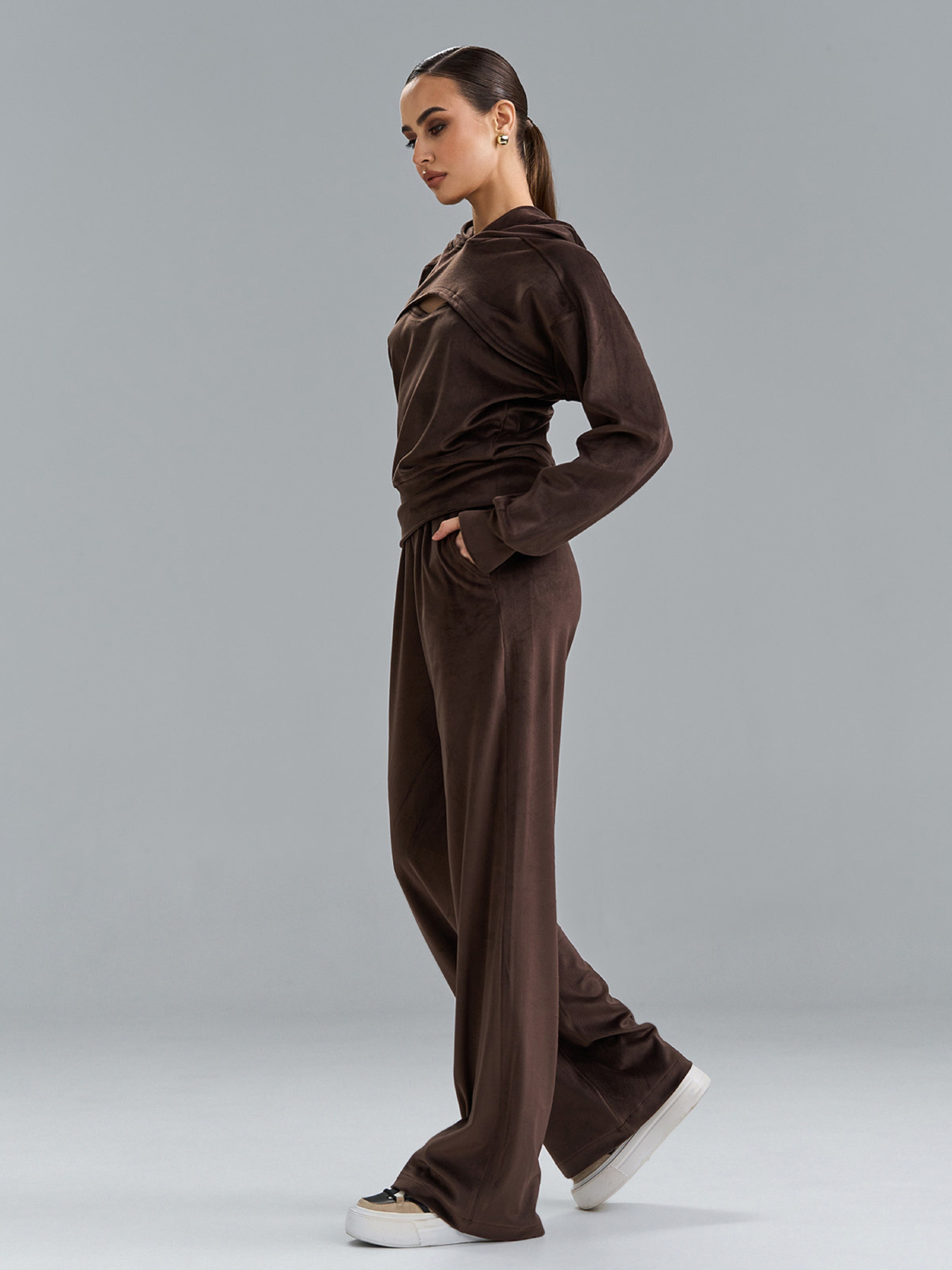 Спортивный костюм ISSA Plus модель 15526_темно-коричневый Фото