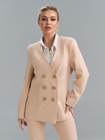 Жіночі костюми модель 15527_бежевый Жіночі костюми модель 15527_бежевый Фото