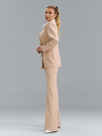 Діловий костюм ISSA Plus модель 15527_бежевый Діловий костюм ISSA Plus модель 15527_бежевый Фото