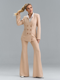 Діловий костюм ISSA Plus модель 15527_бежевый Фото