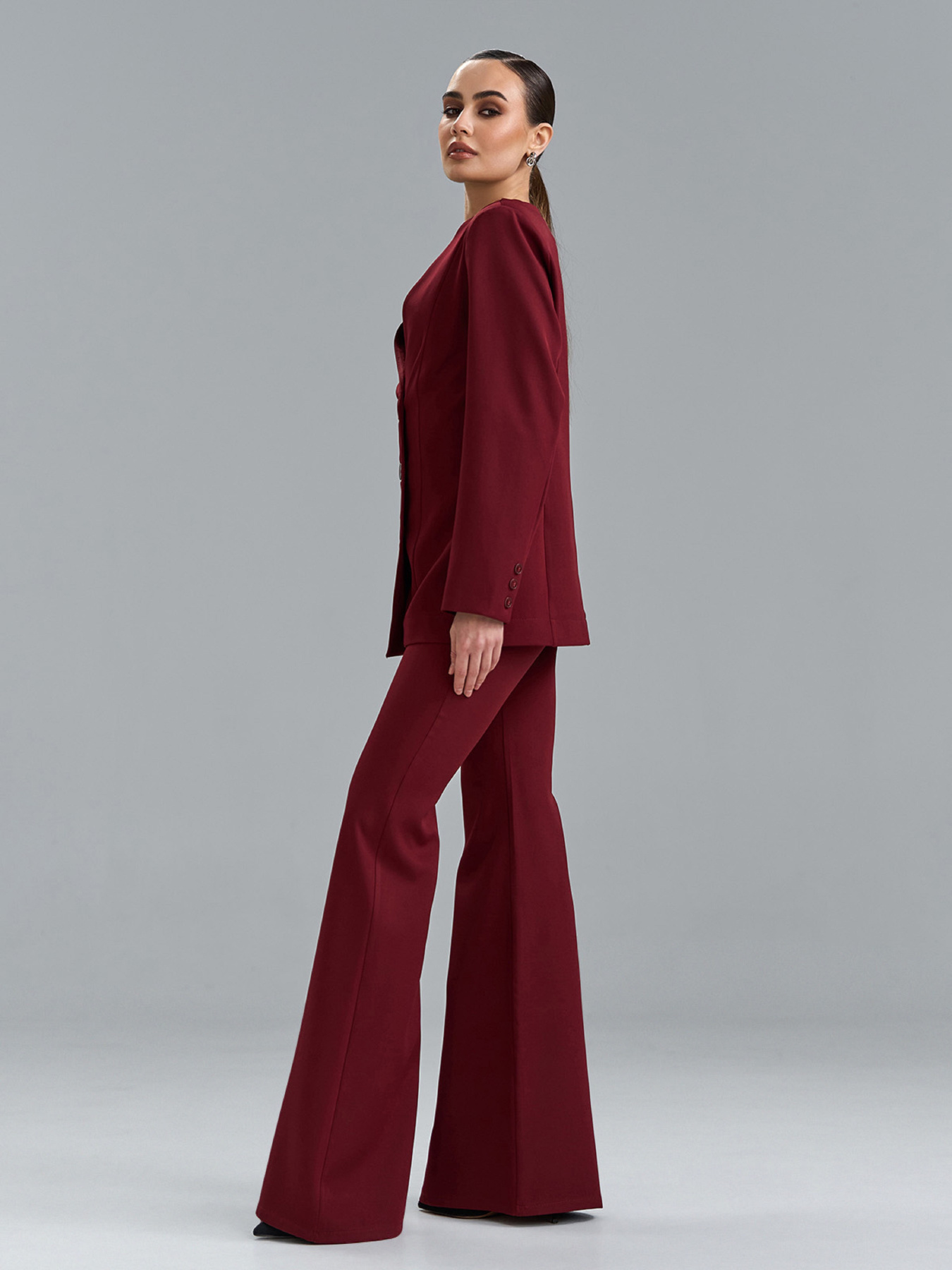 Жіночі костюми модель 15527_бордовый Жіночі костюми модель 15527_бордовый Фото