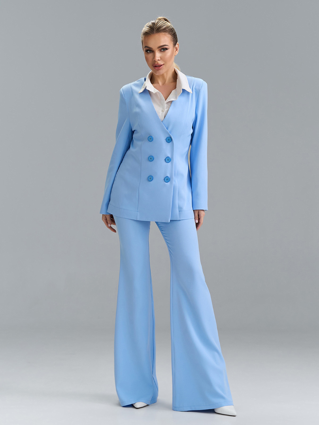 Жіночі костюми модель 15527_голубой Жіночі костюми модель 15527_голубой Фото