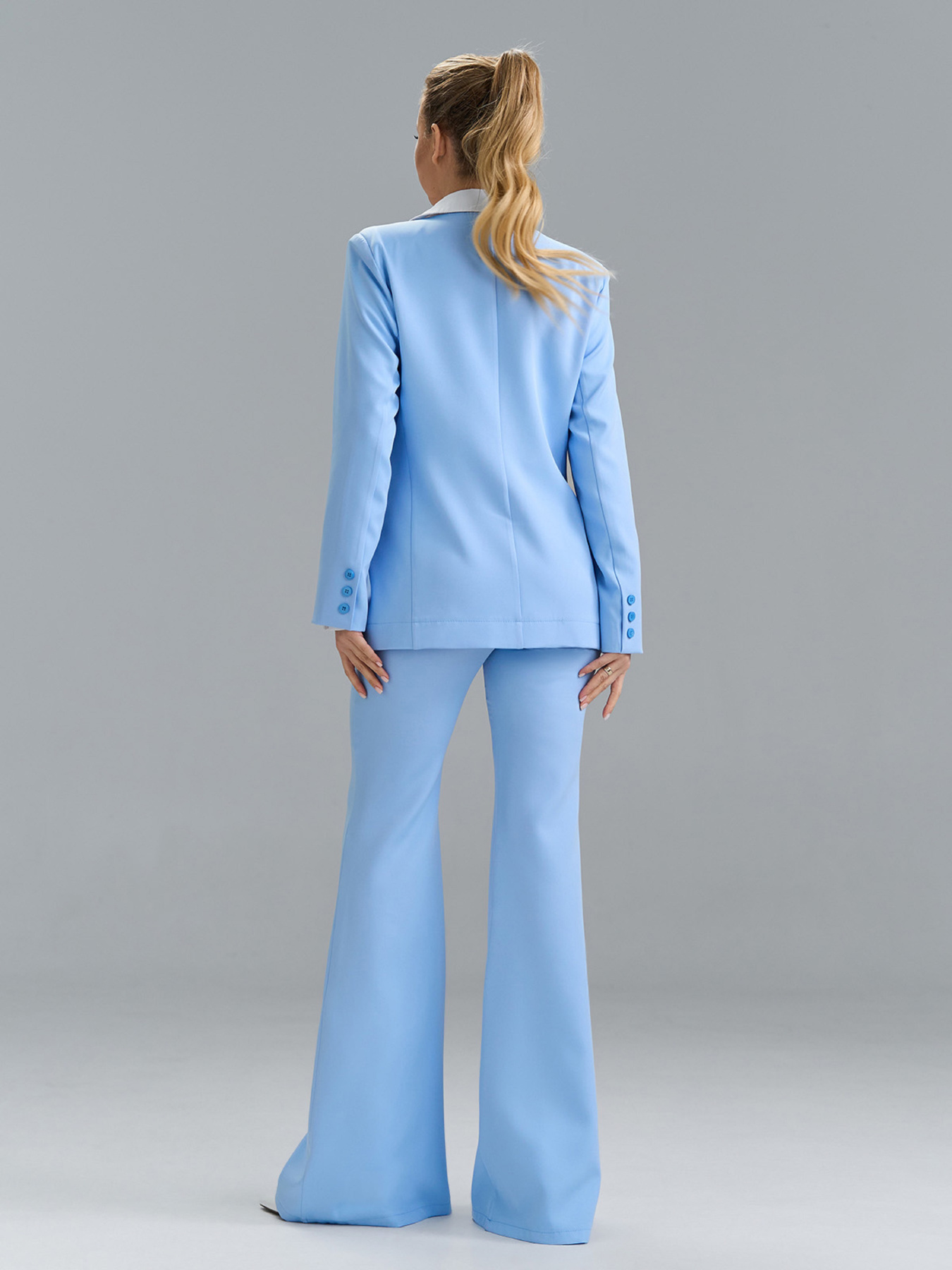 Діловий костюм ISSA Plus модель 15527_голубой Фото