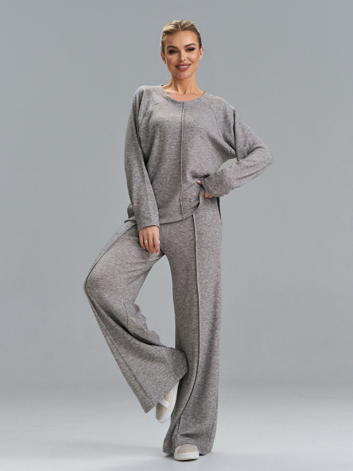Повседневный костюм ISSA Plus модель 15530_серый Фото