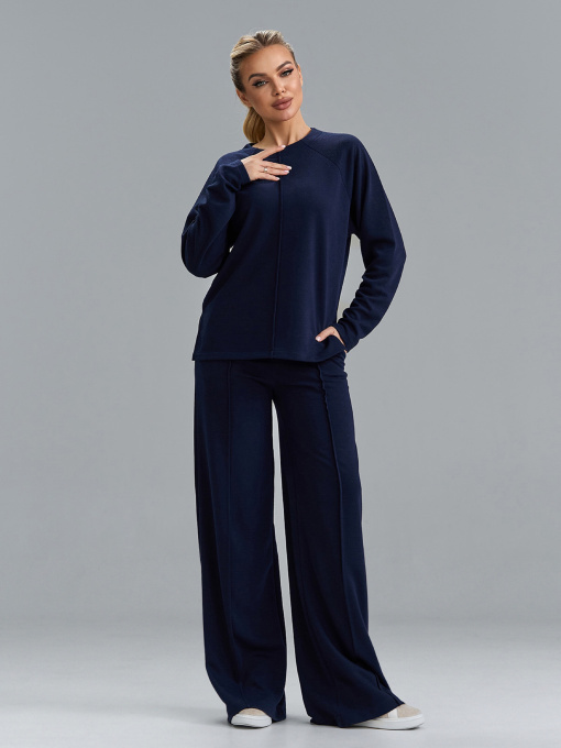 Повседневный костюм ISSA Plus модель 15530_темно-синий Фото