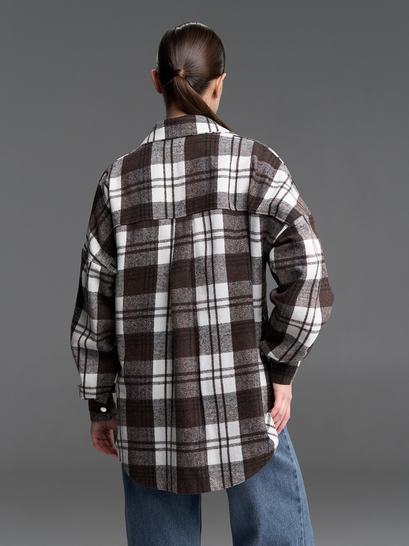 Рубашки модель SA-684A_белый_коричневый Фото