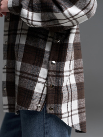 Рубашки модель SA-684A_белый_коричневый Фото