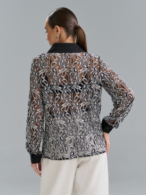 Жіночі сорочки модель 15516_черный_белый Фото