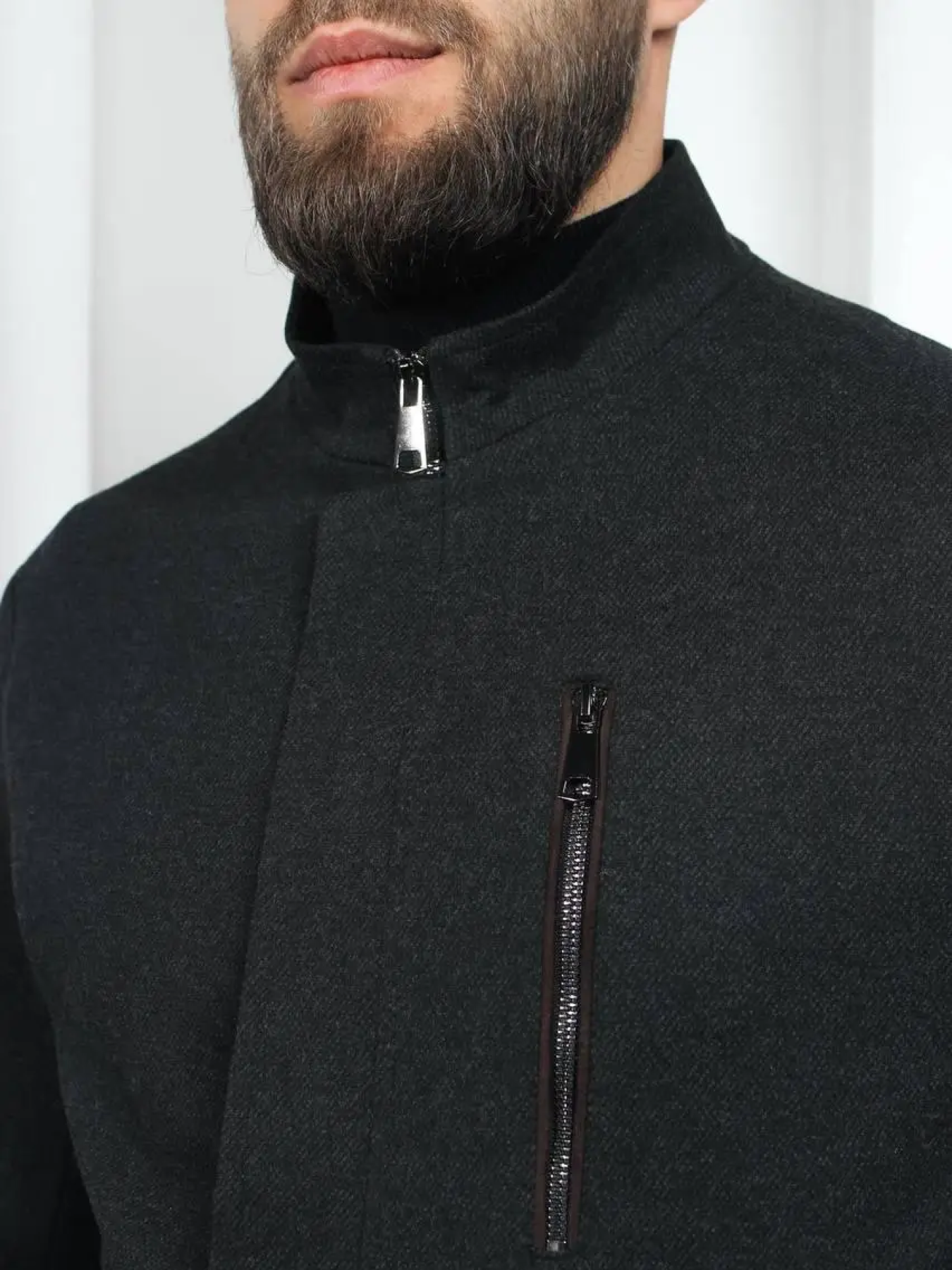 Мужская демисезонная куртка-пальто модель 129-DVL Фото